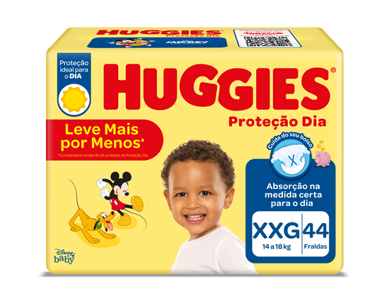 Fralda Huggies Proteção Dia XXG - 44 fraldas